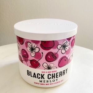 Bath and body works BBW black cherry merlot candle